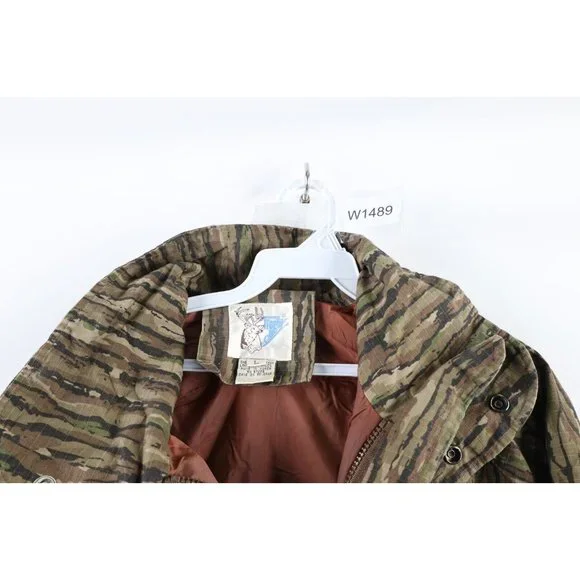 Vintage 90s Streetwear Large Faded Ripstop Realtree Camouflage Hunting Jacket